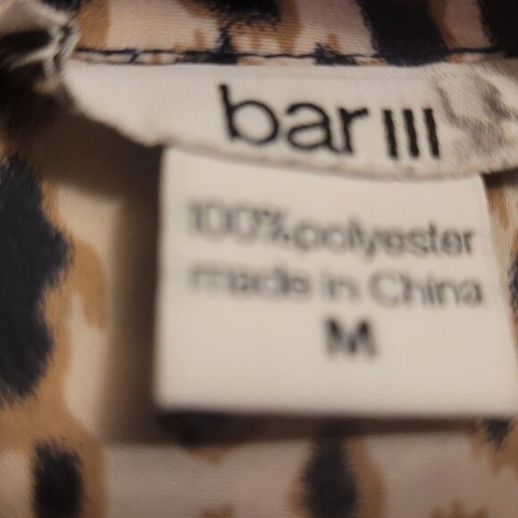 Bar III Leopard Print Shirt Dress EUC - Picture 4 of 7